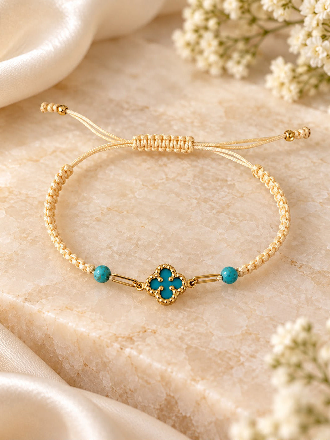 Genuine 14K Gold Bracelet - Light Gold Cord